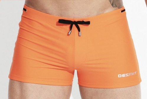 Desmiit Color Tie Square Cut Swim Briefs swimwear