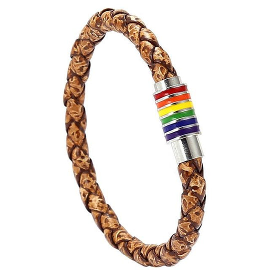 Distressed Woven Tumbler Pride Bracelet accessories