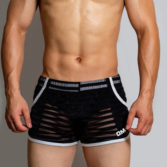 DM Striped Mesh Running Shorts - Oh My Underwear