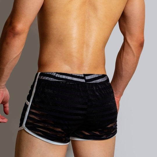 DM Striped Mesh Running Shorts - Oh My Underwear