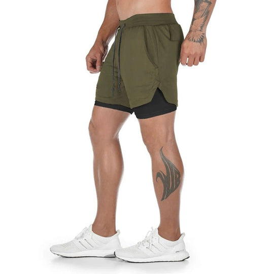 Double Layered Hidden Pocket Running Shorts - Oh My Underwear