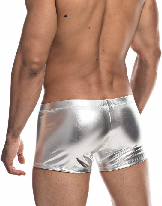 Faux Leather Metallic Swim Trunks - Oh My Underwear