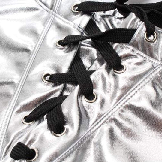 Faux Leather Metallic Swim Trunks - Oh My Underwear