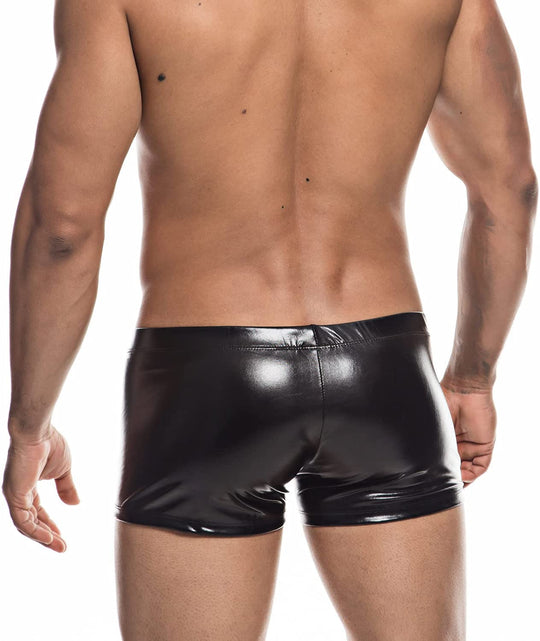 Faux Leather Metallic Swim Trunks - Oh My Underwear