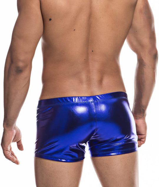 Faux Leather Metallic Swim Trunks - Oh My Underwear