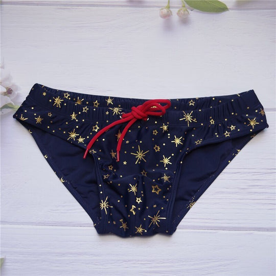 Gold Stars Swim Briefs - Oh My Underwear
