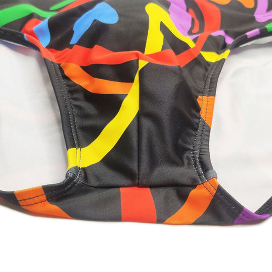 Graffiti Hearts Swim Briefs - Oh My Underwear