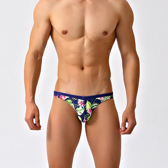 Hawaiian Floral Skinny Swim Briefs - Oh My!