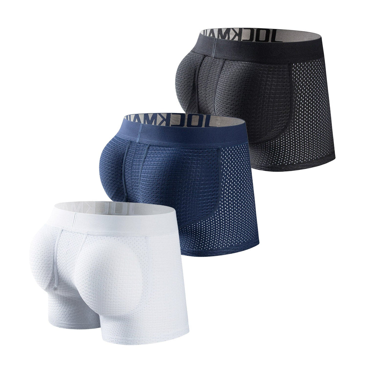 Men’s Sexy Underwear - Jockmail Bun Buster Mesh Boxer Briefs 2-Pack ...