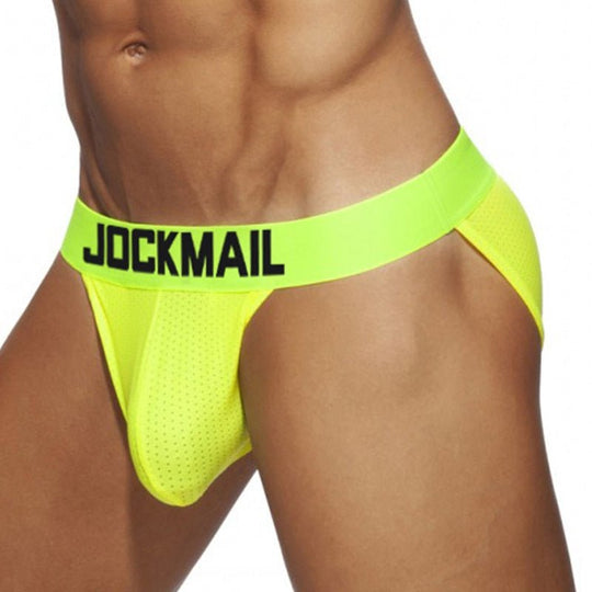 Men's Sexy Underwear - Jockmail Neon Mesh Sports Briefs 4-Pack – Oh My!