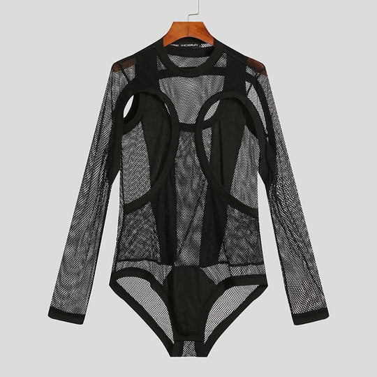 Mesh Long Sleeve Elegant Singlet - Oh My Underwear