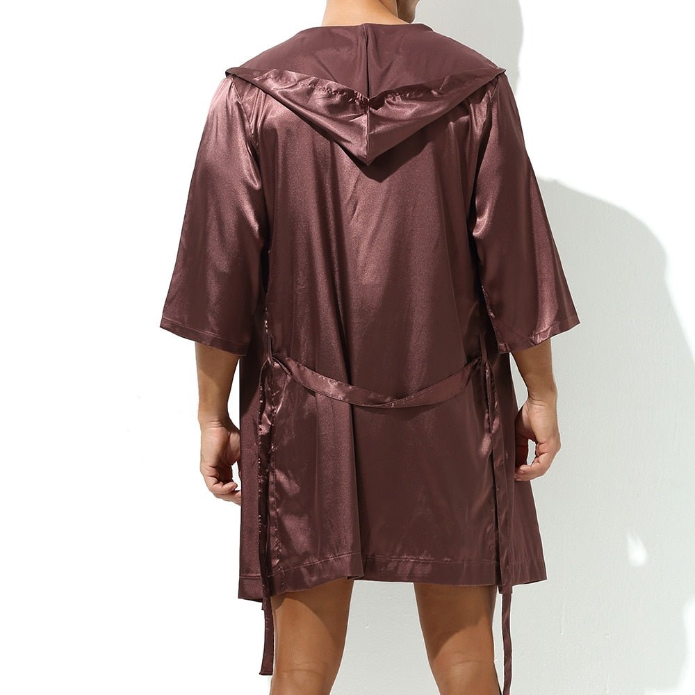 Men’s Sexy Underwear - Metallic Hooded Robe + Boxers – Oh My!