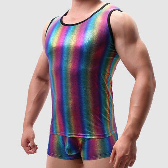 Metallic Rainbow Tanktop + Boxers activewear