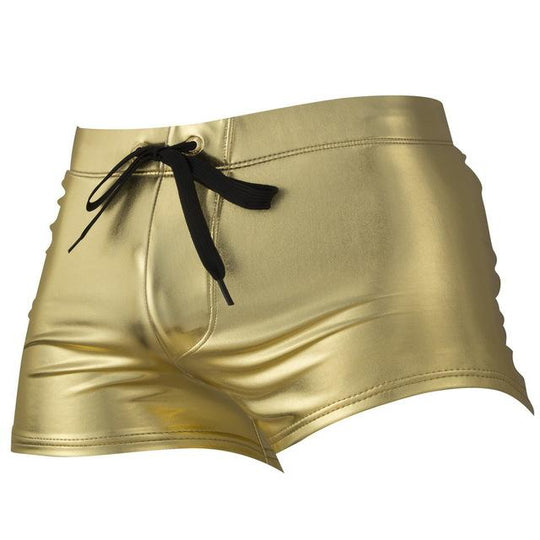 Mens metallic gold swim on sale shorts