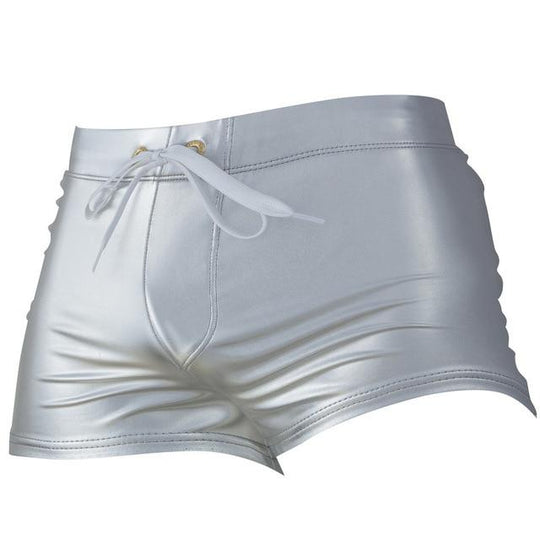 Metallic Square Cut Swim Shorts swimwear