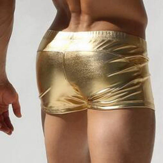 Metallic Square Cut Swim Shorts swimwear