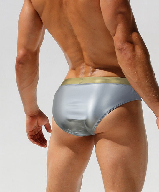 Sexy Men's Swimsuits - Metallic Two-toned Swim Briefs – Oh My!