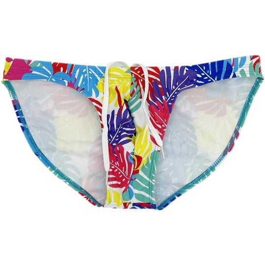 Pastel Flowers Skinny Swim Briefs - Oh My!