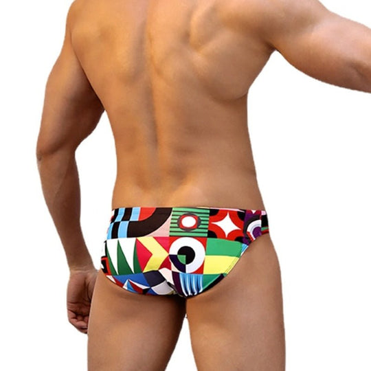 Patchwork Swim Briefs - Oh My Underwear