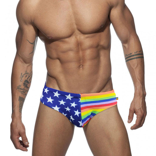 Patriotic Rainbow Swim Briefs - Oh My Underwear