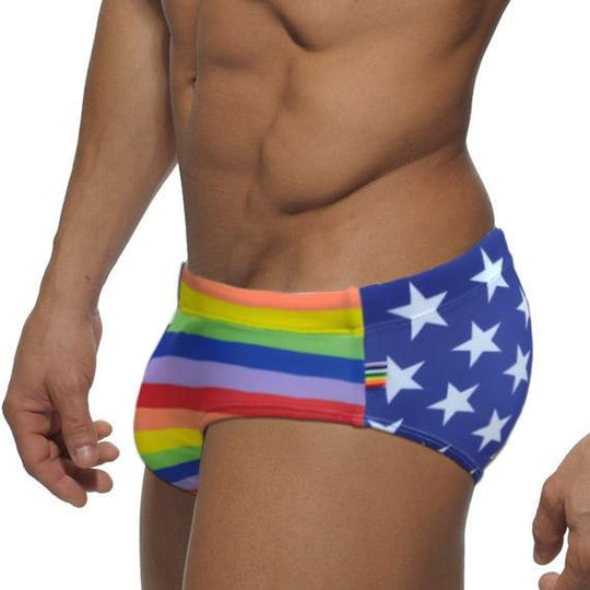 Patriotic Rainbow Swim Briefs - Oh My Underwear