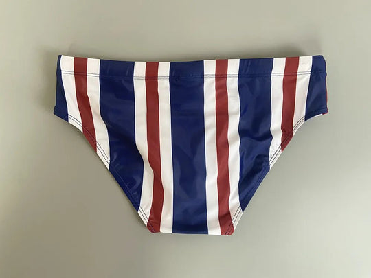 Patriotic Striped Swim Briefs - Oh My!