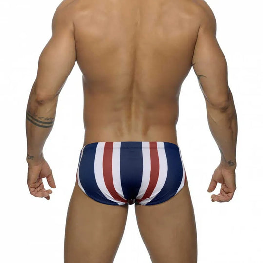 Patriotic Striped Swim Briefs - Oh My!