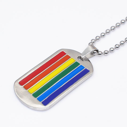 Pride Flag Dog Tags/Necklace accessories