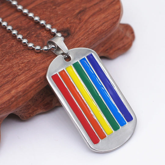 Pride Flag Dog Tags/Necklace accessories