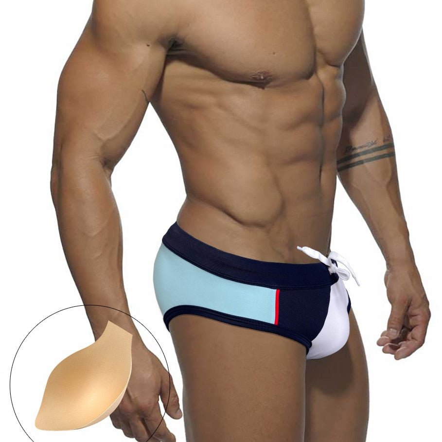 Sexy Men's Swimsuits - Two Toned Bowtie Bikini Swim Briefs – Oh My!