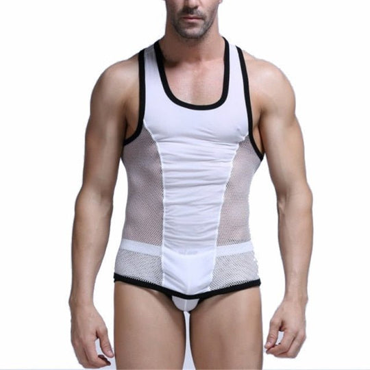 Racing Stripe Mesh Tanktop + Boxer Briefs underwear