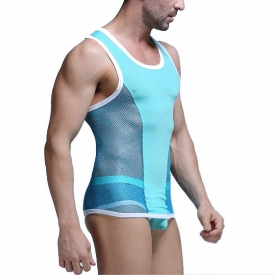 Racing Stripe Mesh Tanktop + Boxer Briefs underwear