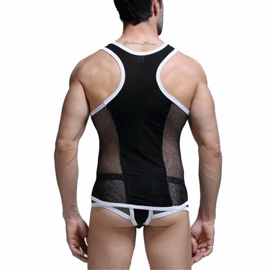 Racing Stripe Mesh Tanktop + Boxer Briefs underwear