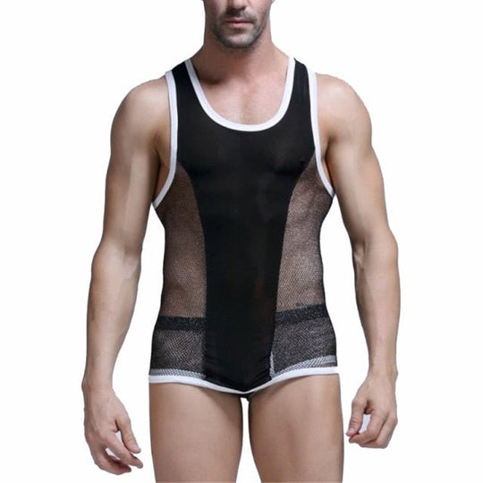 Racing Stripe Mesh Tanktop + Boxer Briefs underwear