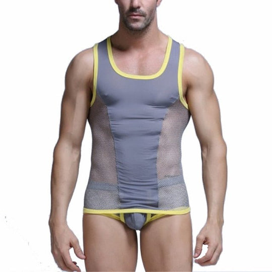 Racing Stripe Mesh Tanktop + Boxer Briefs underwear