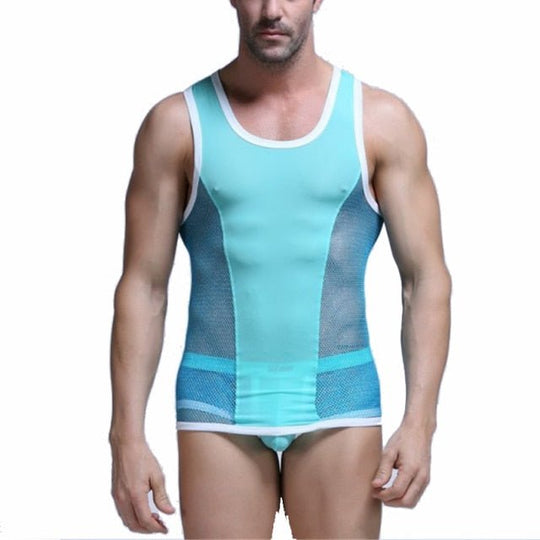Racing Stripe Mesh Tanktop + Boxer Briefs underwear