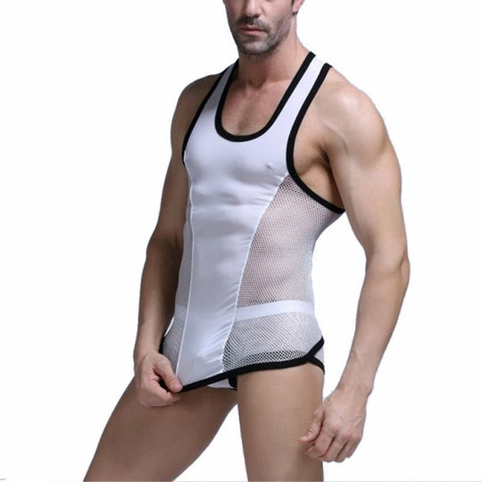 Racing Stripe Mesh Tanktop + Boxer Briefs underwear