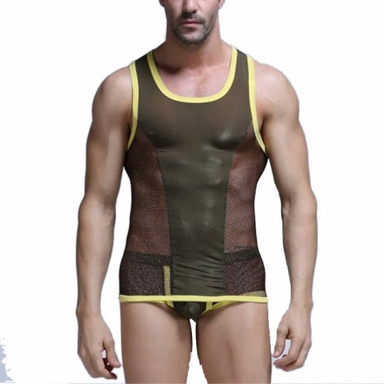 Racing Stripe Mesh Tanktop + Boxer Briefs underwear