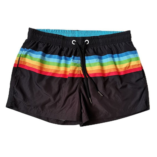 Rainbow Striped Board Shorts - Oh My!
