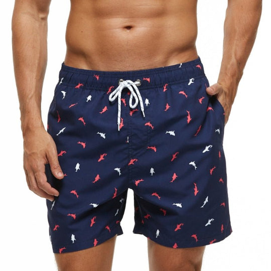 Red + White Fish Board Shorts - Oh My Underwear