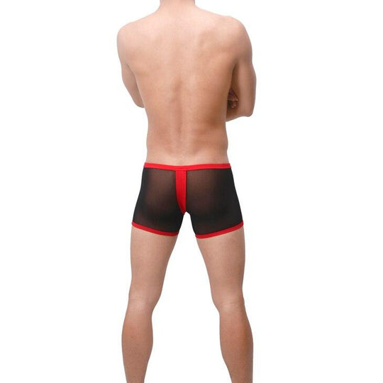 See-through Mesh Faux Thong Boxer Briefs underwear