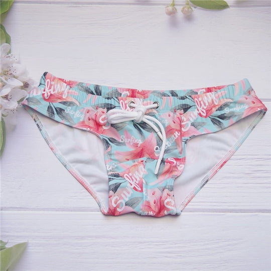 Seobean Floral Swim Briefs - Oh My Underwear