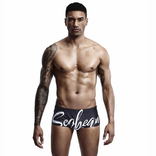 Seobean Graffiti Square Cut Swim Briefs - Oh My Underwear