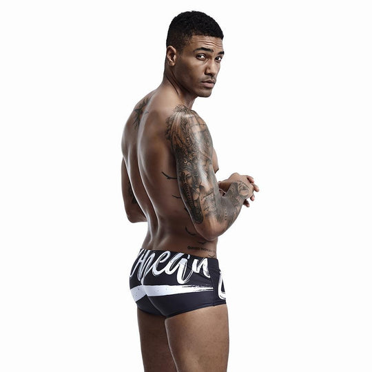 Seobean Graffiti Square Cut Swim Briefs - Oh My Underwear