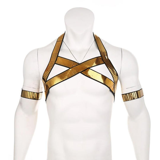 Shiny Gold Harness - Oh My Underwear