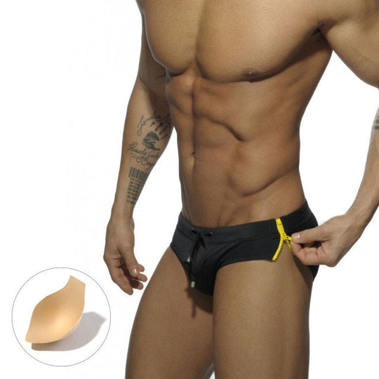 Side Zipper Swim Briefs swimwear