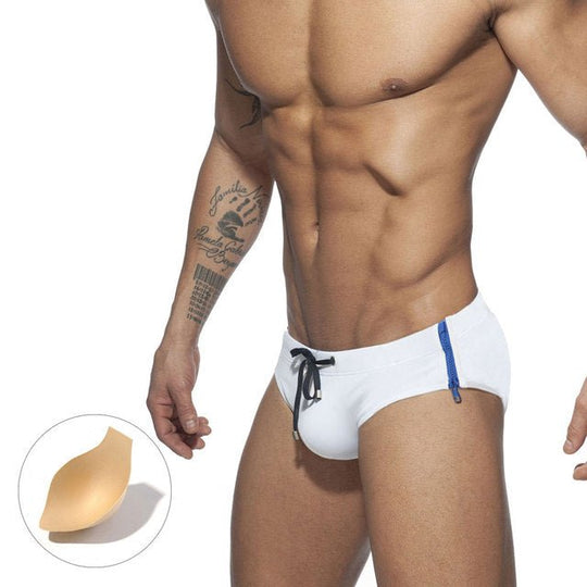 Side Zipper Swim Briefs swimwear