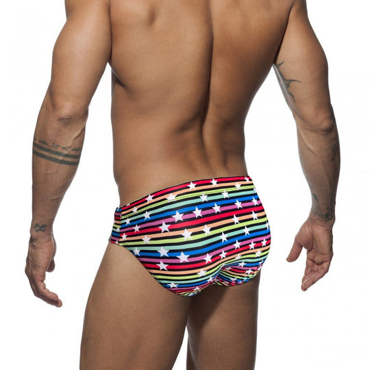 Silver Stud Rainbow Swim Briefs - Oh My Underwear