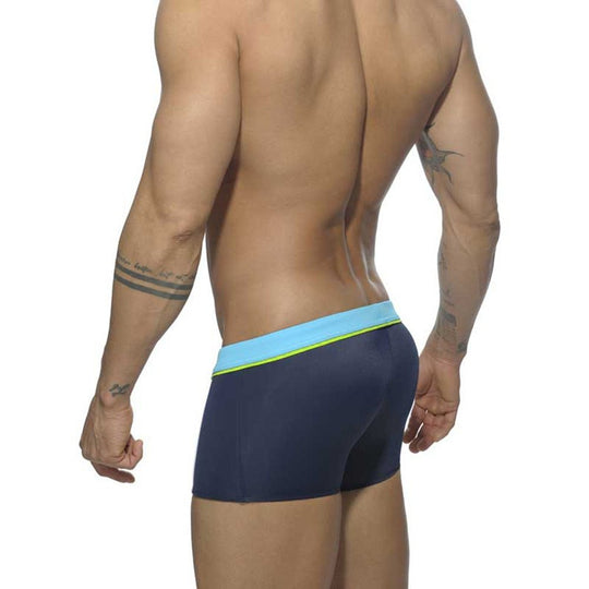 Square Cut Racing Stripe Swim Trunks - Oh My Underwear