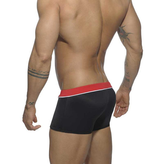 Square Cut Racing Stripe Swim Trunks - Oh My Underwear